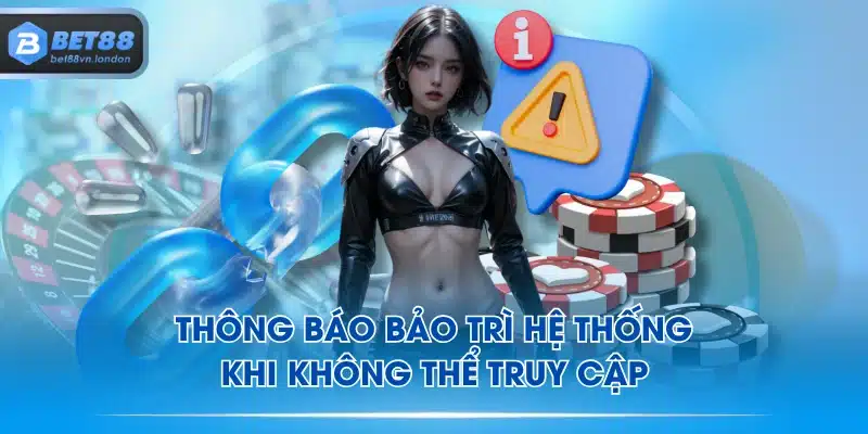 Thông báo bảo trì hệ thống khi không thể truy cập